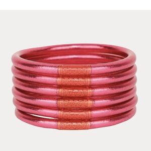 Vibrant Pink and Orange Bracelet Set